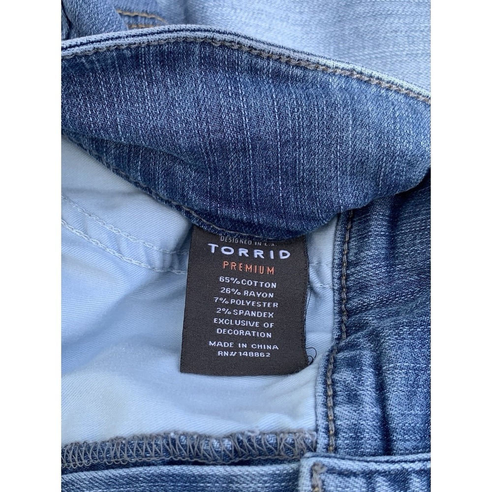 Torrid Premium Jegging Jeans Womens 24R Light Wash Distressed Stretch Skinny - Picture 7 of 16